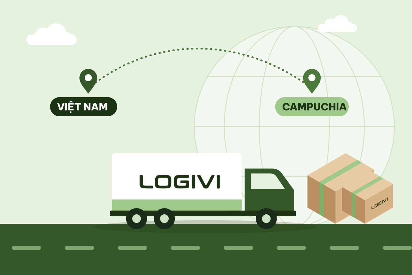Gửi hàng từ Việt Nam đi Campuchia cùng LOGIVI