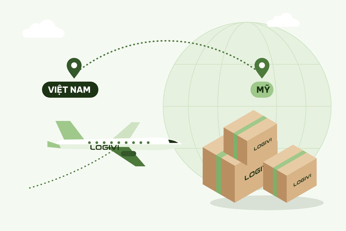 Gửi hàng từ Việt Nam đi Mỹ cùng LOGIVI