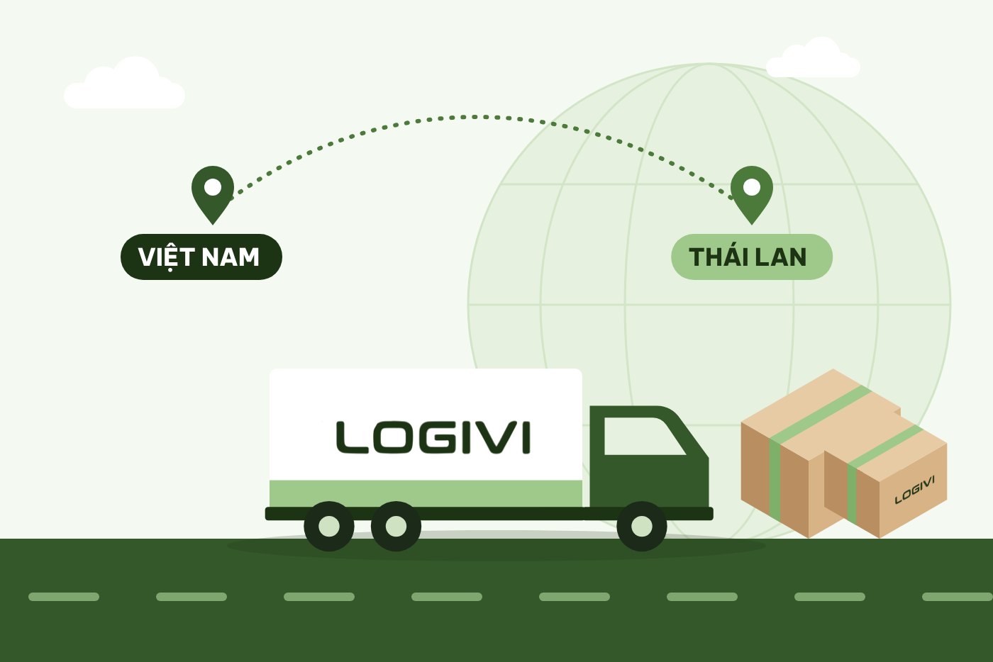 Gửi hàng từ Việt Nam đi Thái Lan cùng LOGIVI