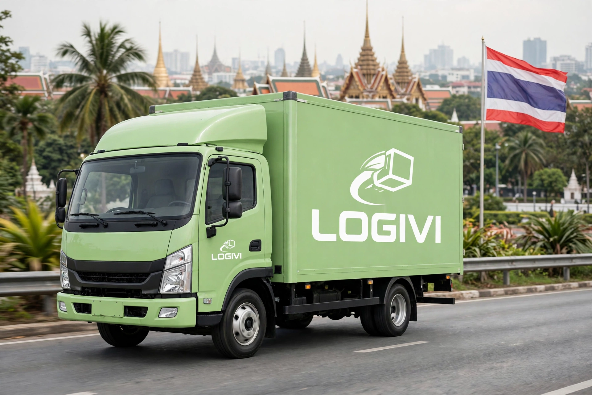 Gửi quà đi Thái Lan: xe tải Logivi đi Thái Lan